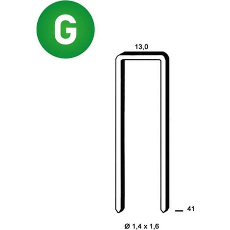 9 800 Agrafes Gx-41 - Galvanisées - 13x41x1.4x1.6 mm - D-Work