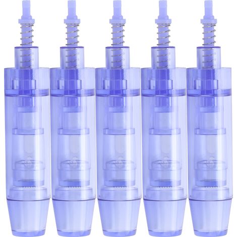 5-teiliges Set elektrischer Nano-Mikronadelkartuschen mit runder Spitze zur Extraktion und Absorption in Hautpflegeprodukten (mit Schutzkappe) (1/5)