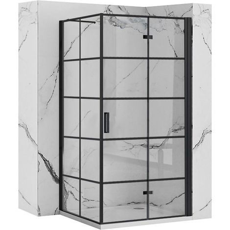 DUSCHKABINE REA MOLIER BLACK 80X80