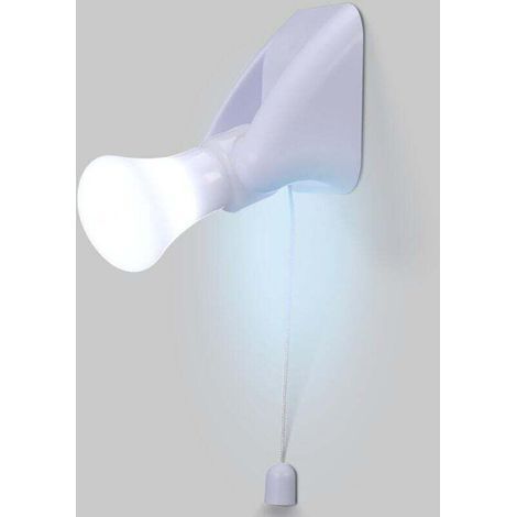 Ulisem Lampe d'armoire à ampoule LED portable, veilleuse, lampe murale à piles, autocollante avec chaîne de traction (1/4)