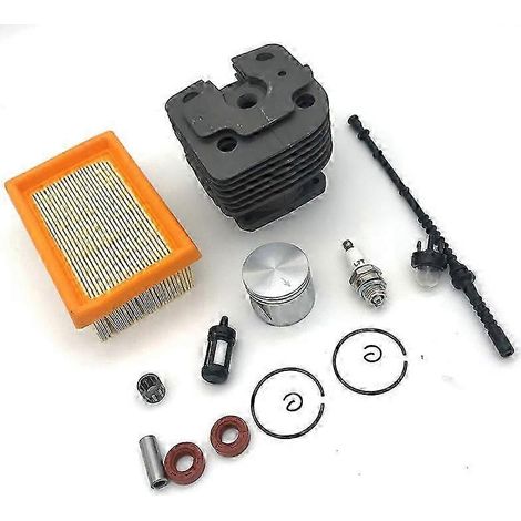 Kit piston-cylindre 42 mm pour débroussailleuse Stihl FS450 : filtre à air et à carburant, durite d'huile, joint, ampoule, bougie d'allumage, référence 4128 020 (1/5)