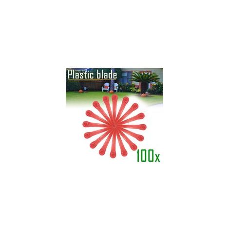 Lot de 100 lames de rechange PA6 RotorCut compatibles avec le Coupe-Bordures Gardena, Lame en plastique pour Gardena Coupe-Bordures sans Fil (1/5)