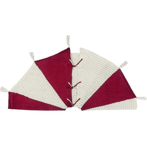 Jupe de sapin de Noël, pompons décoratifs, panier rond, décorations pour le pied du sapin (1/4)