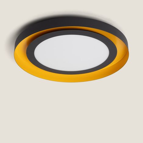 Plafón de Techo LED 30W Acero Bombalot Ø500 mm Negro Mate (1/4)