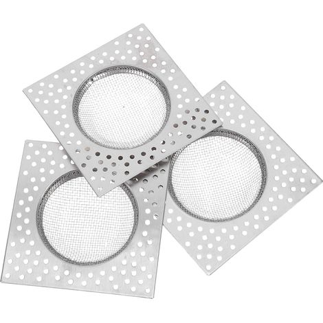 Bouchon de Bonde Carré en Acier Inoxydable 3 Pièces – Filtre de Siphon Égouttoir Évier Anti-cheveux pour Lavabo de Salle de Bain (1/5)