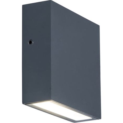 Lámpara de pared exterior Lutec Gemini XF gris de 10 W y 4000 K con protección IP54 (5104001118) (1/2)