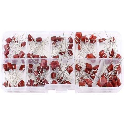 Kit d'assortiment de 100 condensateurs à film polypropylène CBB de 10 nF à 470 nF