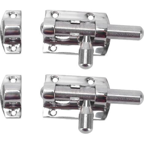 Marine Grade 316 Stainless Steel Sliding Bolt, Locker Lock, Mirror Finish Sliding Bolt for Boat Windows, Doors, Hatches, Cabinets (1/5)