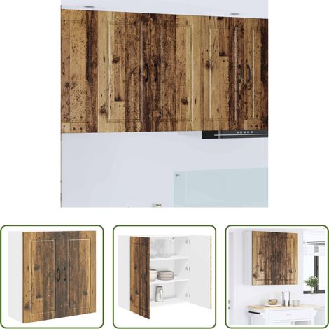 Holzschrank - Küchenschrank mit Regal Altholz 80 x 31 x 80 cm Holzwerkstoff (1/5)