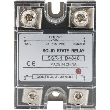 Relais à semi-conducteurs SSR-40-DA 40A, contrôle DC 3-32V, module de commutation AC (1/5)