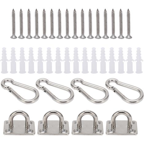 Kit de Suspension pour Hamac de Yoga en Acier Inoxydable avec Fixation au Plafond (1/5)