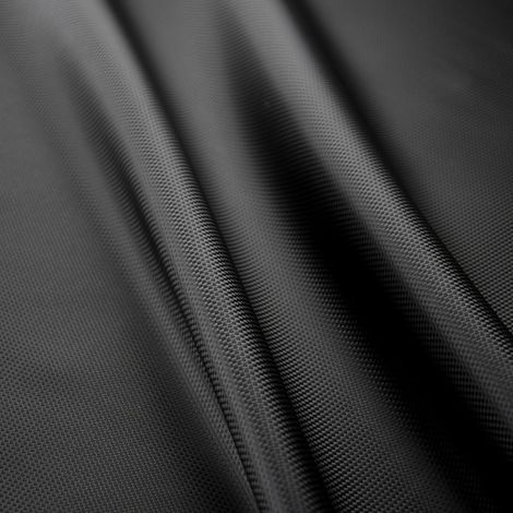 TENDAGGIMANIA Ecopelle Nera per sella moto, panche, palestra e rivestimenti - Tessuto ecopelle Impermeabile 100% - H 140 CM, VENDITA AL MEZZO METRO (NERA EFFETTO CARBONIO) (1/5)