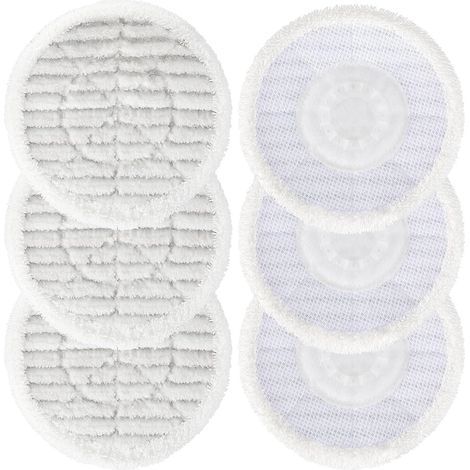 Steam Mop Pads for Shark S6002UK - Pack of 6, Reusable & All-in-One Cleaning Pads, Scrubbing and Sanitizing Power (1/5)