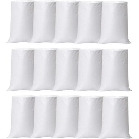 15 sacs en tissu, sacs en tissu PP 60x105cm, grands sacs à gravats robustes, sacs à céréales, sacs de transport, sacs de sable, sacs de rangement - capacité de charge de 50 kg (1/5)