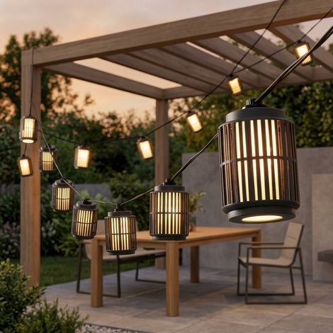 Urbane Lantern Warm White String Lights (1/2)