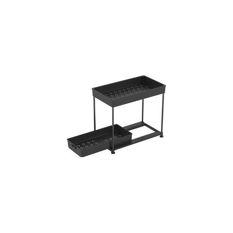 Boîte de rangement coulissante, boîte de rangement multifonctionnelle pour sous le placard, noire (1/3)