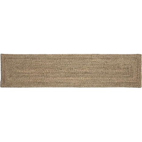Tapis de surface noir naturel, 60 x 200 cm, en jute. (1/5)