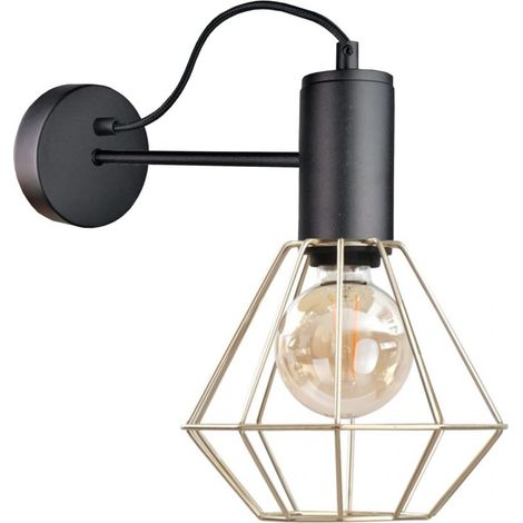 Wandleuchte 1xE27 LARS BLACK/GOLD (1/5)
