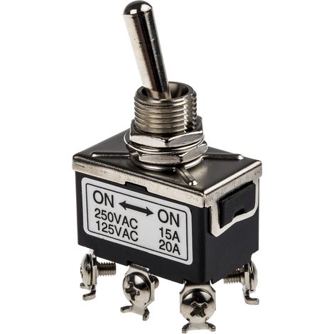 Interrupteur à levier RS PRO, On-On, 2RT, 20 A, 28 V c.c. ( Prix pour 1 ) (1/3)