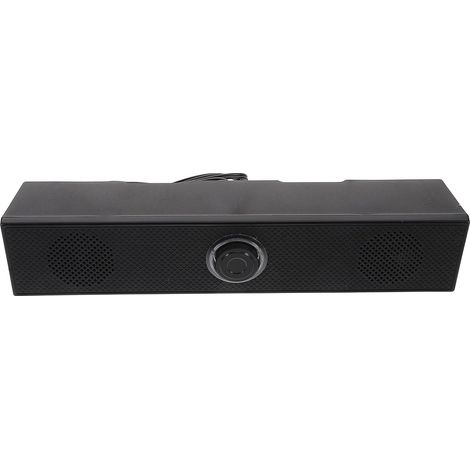 Haut-parleurs pour Ordinateur Portable Caisson de Basses Intégré, Volume Puissant, Barre Audio en PC Noir pour Bureau et Maison (1/5)