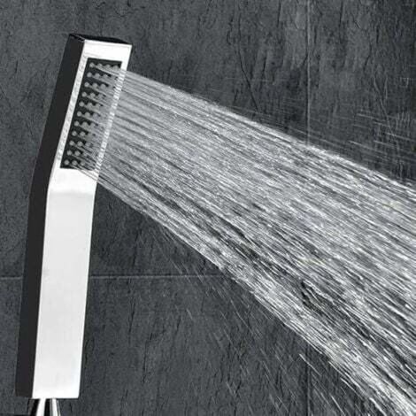High-pressure brass shower head, L-shaped, chrome finish (Water-saving shower head without hose)