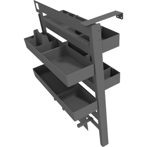 Combiné coulissant sous-chef one - Décor : Anthracite - Hauteur : 628 mm - Largeur : 255 mm - Longueur : 516 mm - Matériau : Acier - GOLLINUCCI (1/2)