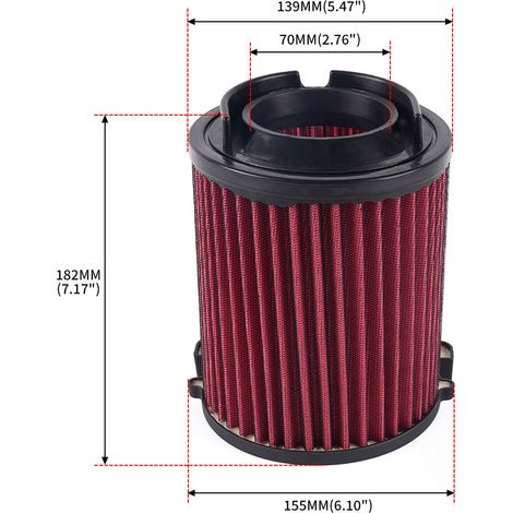 High-performance air filters for vehicle modifications, compatible with Volkswagen Golf and Audi A3, E-2014 air filters, available individually.--BIEMMEDUE (1/4)