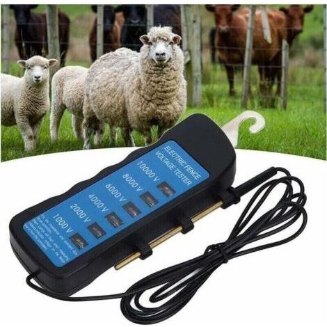 Tragbarer Spannungsprüfer für Elektrozäune mit 6 Leuchten zur Erkennung defekter Zäune, XU, ideal für landwirtschaftliche Geräte, Viehhaltung und Gartenzäune. – KZQ (1/5)