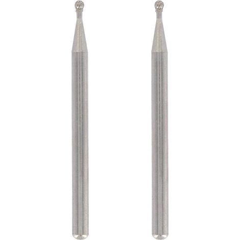 Fraises diamant Dremel lot de 2  Pointe ronde 2mm pour gravure verre, céramique, métal