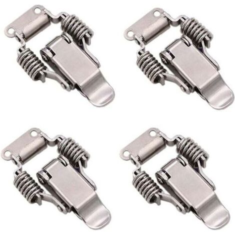 4 pièces Loquet de Serrage en Acier Inoxydable, Outil à Dégagement Rapide pour Boîte, Tiroir et Armoire (1/4)