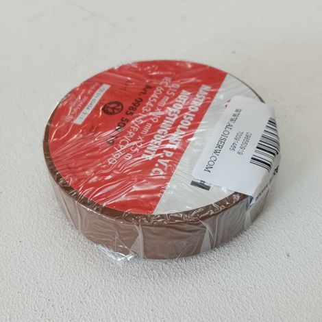Nastro isolante marrone 0,15 x 19mm x 25mt in pvc autoestinguente (1/2)