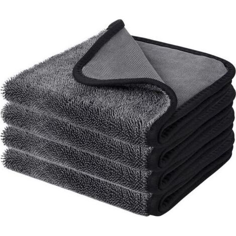 Shiny Bath d'Éponge,4 Pièces 40x60cm Fast Dry XXL Cabines de douche en Tissu Éponge pour Retirer de l'Eau dans la Douche et salle de Bain (1/5)