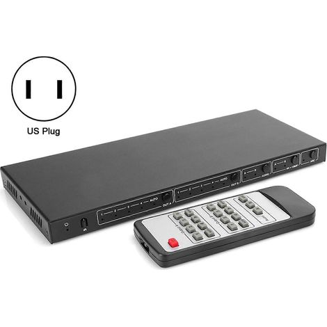 Commutateur matriciel HDMI 2.0 4x2, prenant en charge la mise à l'échelle 4K, l'extraction, l'ARC et l'EDID. (1/5)
