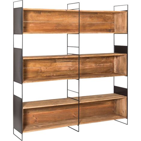 Bibliothèque en bois recyclé 180 cm Blaise (1/5)