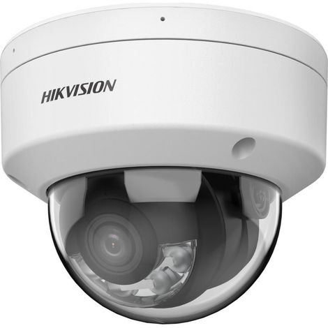 Hikvision 4MP Smart Hybrid Light Avec ColorVu WDR Mini Dome caméra reseau Avec objectif fixe.IR et Lumiere Visible IP67. DS-2CD2