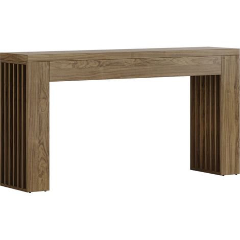 Tavolo consolle marrone in MDF 150 cm stile farmhouse (1/5)