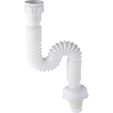 Drain d'évier de cuisine flexible G1-1/4 Drain d'évier de salle de bain réglable Drain d'évier télescopique universel Convient pour évier simple, évier double et évier multiple de cuisine à domicile (1/4)