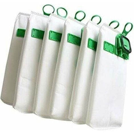 Packung mit 6 hocheffizienten Staubsaugerbeuteln für Vorwerk VK140, VK150, FP140 und Kobold Staubsauger (1/2)