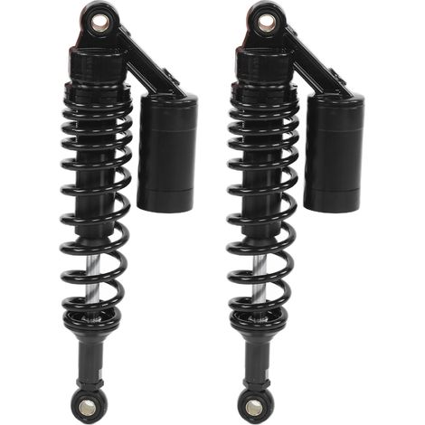 Paire d'amortisseurs moto 340mm, suspension arrière avec ressort, universel pour quad et SUV, noir (1/5)