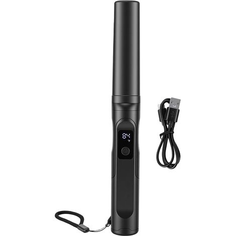Coupe-beurre chauffant épandeur électrique sans fil rechargeable avec 3 réglages de température affichage LED pour cuisine restaurant fête noir (1/5)