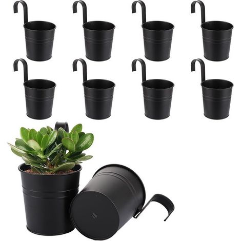 Hängende Blumentöpfe – 10er-Set – Eisen – 10 cm (1/5)