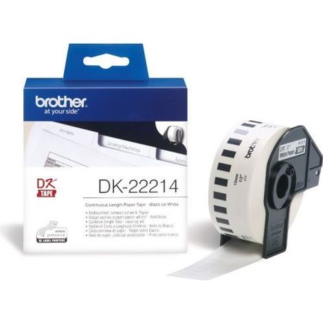 BROTHER Rollo de Papel Continuo Blanco de 12mm x 30,48m (1/5)