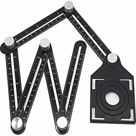 Outil de pose, localisateur d'ouverture pour carrelage, outil de pose multi-angles en alliage d'aluminium, règle (1/5)