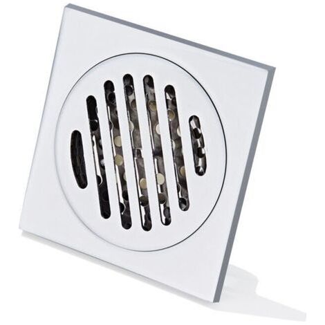 Anti-hair shower grate stainless steel floor drain – 100mm square drain – High flow central outlet – Anti-odor for bathroom – BAIN 100 (1/5)