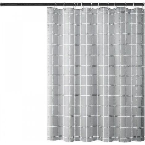 Rideau Douche Anti-Moisissure 180x180cm Lavable Durable (1/4)