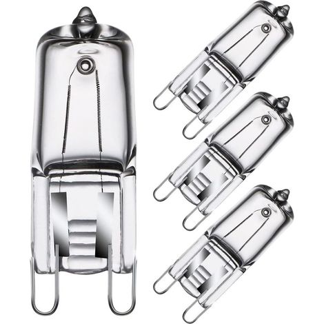 G9 Halogen-Backofenlampe, 40 W, 230 V, 300 °C Temperaturbeständigkeit, 4er-Pack (1/5)