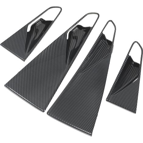 4 Coques de poignée de porte intérieure en fibre de carbone pour Volkswagen ID4 Crozz 2021 2022, lot de 4, style carbone, adhésif, protection de cadre (1/5)