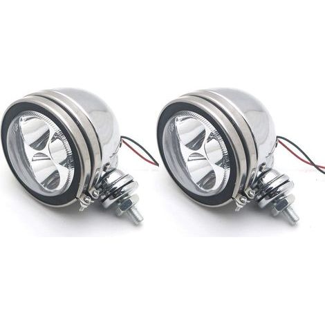 LED-Nebelscheinwerfer, Chrommetall, Retro, für Cafe-Racer-Motorräder (1/5)