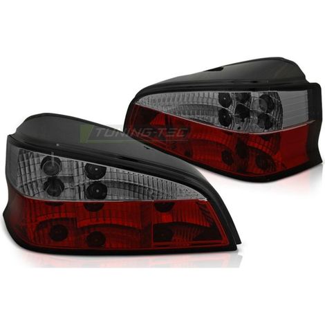 Paire de feux arrière Peugeot 106 1996 a 2003 Rouge Fume-36870148 (1/2)