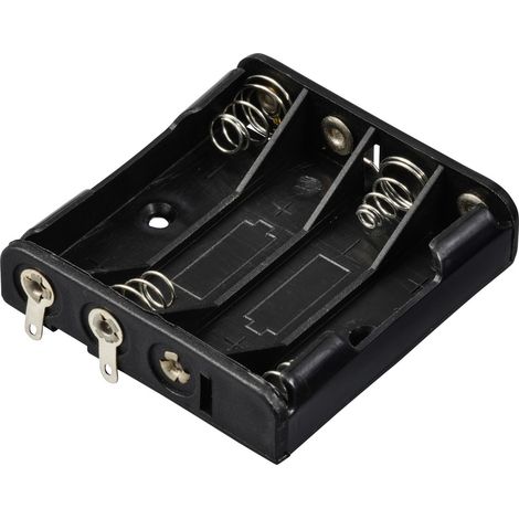 TRU COMPONENTS TC-13220584 Support de pile 4x LR3 (AAA) raccordement à souder (L x l x H) 52 x 49 x